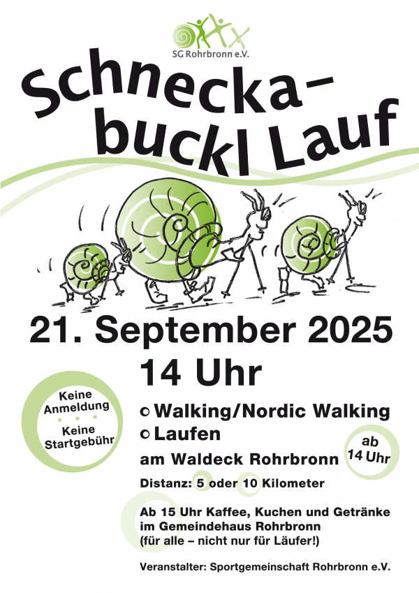 Einladung zum Schneckabuckl Lauf 21.09.2025