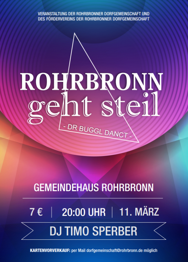 Rohrbronn geht steil